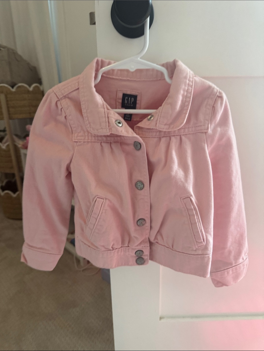 GAP Pink Girls' Button-Front Jean Jacket